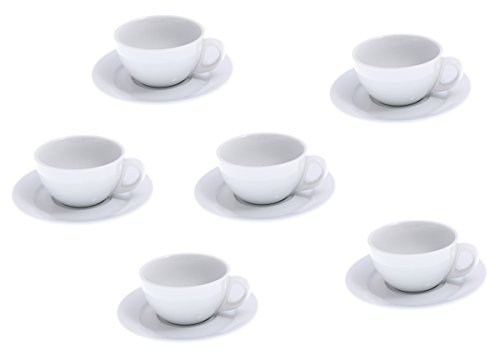 Cappuccinotasse Italia mit Untertasse 6er Pack