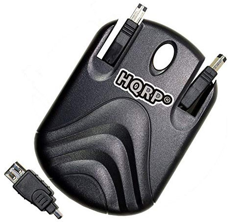 HQRP Retractable Flat FireWire iLink Cable for JVC GR-DVL915U GR-DVL920U GR-DVL9500U Camcorder + HQRP Coaster