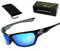 HSE® SportEyes® | SPORTBRILLE | UV400 Schutzfilter, HLT® Kunststoff-Sicherheitsglas nach DIN EN 166 | Fahrradbrille, Sonnenbrille, Bikerbrille, Radbrille: HIGHSIDER (blau verspiegelt)