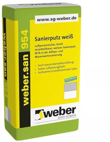 weber.san 954, 25kg - Sanierputz weiß