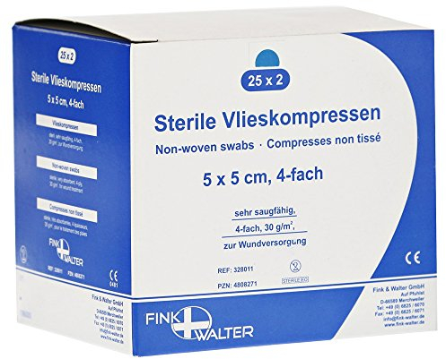 Vlieskompressen 5x5 cm Steril 4fach