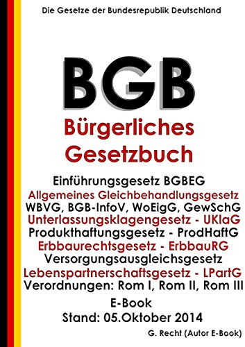 Das BGB – Bürgerliches Gesetzbuch – für Ihren Kindle – E-Book – Stand: 05. Oktober 2014