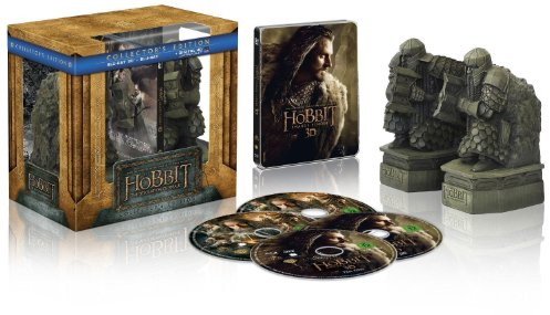 Der Hobbit: Smaugs Einöde Steelbook 3D (+Blu-ray) + Guards of Erebor - Buchstützen (exklusiv bei Amazon.de) [Limited Edition]