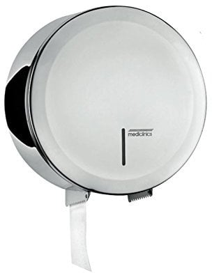 mediclinics pr2787 C – Porte-papier toilette gros rouleau en acier inoxydable brillant Support rouleaux Jumbo Grand pour un rôle Grande, avec fenêtre