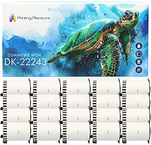 20x Endlos-Etiketten kompatibel für Brother DK-22243 102mm x 30.48m P-Touch QL-1050, QL-1060N, QL-1100, QL-1110NWB, Thermopapier mit Kunststoffhalter