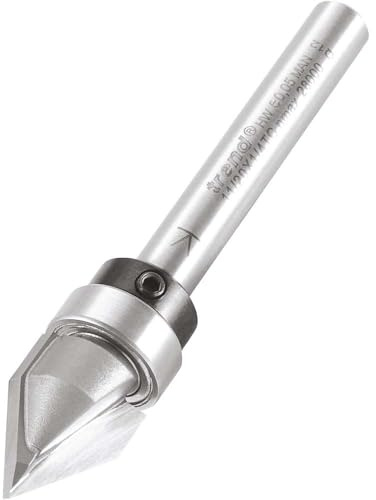 Trend Panel Mould Cutter, 1/4 Inch Shank, 12.7mm x 16mm Bearing Chamfer | Shank Mounted Bearing Guides Clean Chamfer Cuts For Decorative Panel Mould Profiles, 11/20X1/4TC