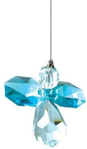 Swarovski Schutzengel-Anhänger aus Kristall, Geburtsstein, Sonnenfänger DECEMBER - BLUE ZIRCON