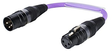 Summer 3030741G MC The Stage 1 Hicon 3 Pin XLR (M)/1x Hicon 3-Pin XLR (F) Cable 0.15 m Purple