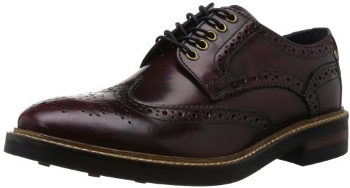 Base London Woburn Hi Shine Bordo Men's Brogue UK 9