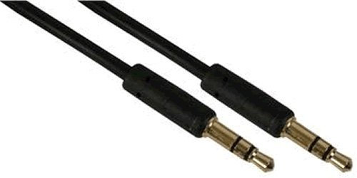 SLIM 3.5mm Mini Stereo Jack to Jack Plug Audio Headphone Aux Cable Lead Gold 50cm SHORT 0.5m