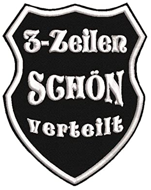 Smart Aufnäher in Wappenform W2 mit Wunschtext - verschiedene Größen (10x8cm) - personalisiert