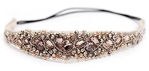 TININNA Handgefertigtes Strass-Haarband mit Spitze, Haarschmuck für Damen