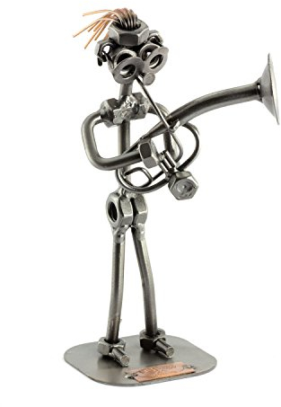 Steelman24 I Schraubenmännchen Tenorhorn I Made in Germany I Handarbeit I Geschenkidee I Stahlfigur I Metallfigur I Metallmännchen