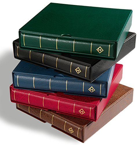 Leuchtturm 303418 Drehstabbinder Perfect DP zum Briefmarken sammeln - inkl. Schutzkassette - braun