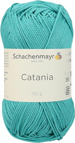 Schachenmayr 9801210-00253 Handstrickgarn, 100% Baumwolle, jade, 11,5 x 5,2 x 6 cm, 50