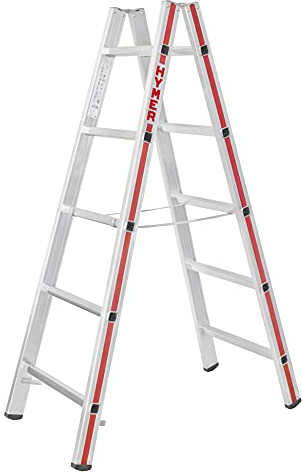 Hymer 402310 Sprossenstehleiter beidseitig begehbar, 2x5 Sprossen