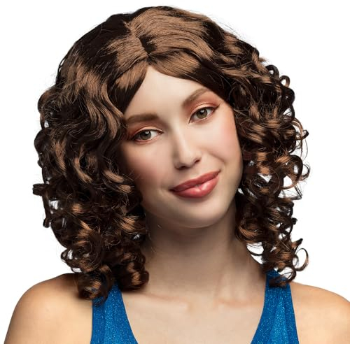 Boland - Parrucca Cocktail per adulti, capelli sintetici ricci, acconciatura per costumi, carnevale, festa a tema, Halloween o JGA