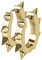 Creolen Klappcreolen Ohrringe Edelstahl Spikes Stacheln Herren Damen Gothic Punk gold