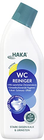 HAKA WC Reiniger Citrus, gegen Kalk und Urinstein, innovativer Abperl-Effekt, 740 ml