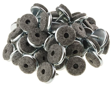 Filzgleiter aus Metall zum Schrauben Ø 24 mm, 50 Stück