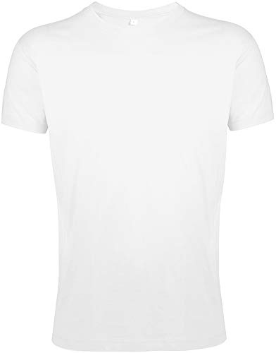 Sols Herren Regent Slim Fit T-Shirt, Kurzarm (L) (Weiß)