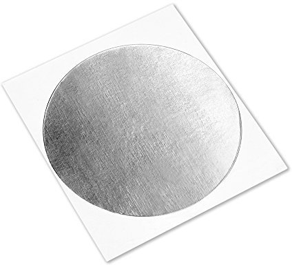 TapeCase 438 CIRCLE-3.250-100 Silber Hochtemperatur-Heavy Duty Alu/Acryl-Klebeband, 8,89 cm Durchmesser Kreise, 0,2 cm Dicke, 8,9 cm Länge, 8,9 cm Breite, 100 Stück