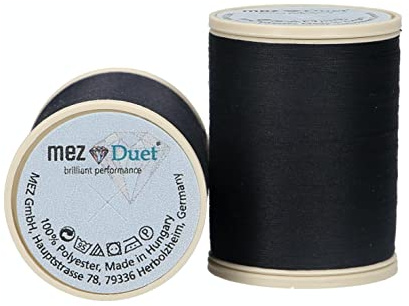 MEZ Duet Stärke 100 4648100-09507 schwarz Nähgarn, 100 % Polyester, 1000m
