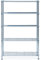 Alba MOBI - Scaffale con Ripiani, in Filo Metallico Cromato, Cromato, 5 mensole L