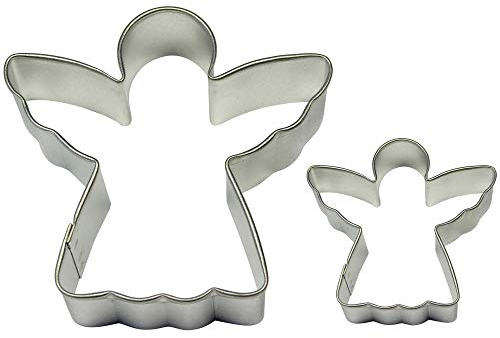 PME SC603 Lot de 2 Emporte pièces Ange pour Biscuits et Gâteaux, Acier Inoxydable, Argent, 8 x 2 x 5 cm SC603