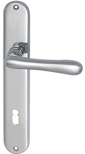 MARCHESI Drückergarnitur ELEGANT 22 - auf Schild BB 90, Messing verchromt ÖNORM