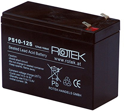 Rotek 12V 10Ah AGM Blei-Säure Fliesakkumulator, Common Use für allgemeine Anwendungen