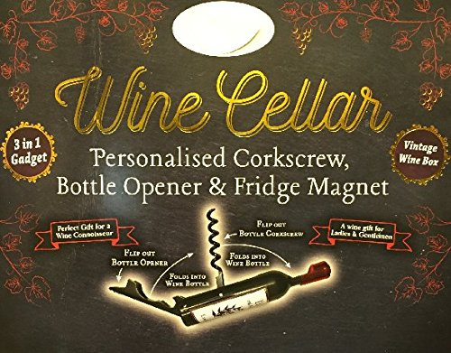 Bottle Opener/Corkscrew ~ NAMES ( L ) ~ Corkscrew/Bottle Opener & Fridge Magnet (Lucy)