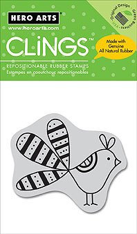 Little Fancy CG203 Gummistempel, unmontiert, mit Vogel-Motiv