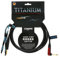 Klotz TIR0450PSP Titanium Guitar Cable with Silent PLUG, 1/4 Straight to Right Angle, 15'