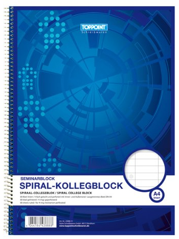 10x Collegeblock A4 Spirablock Kollegblock liniert