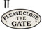 Decobay.eu Tor Schild Eisen 'Please Close The Gate' Hinweisschild Tür Antikstil Haus Garten