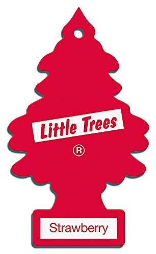 Little Trees Lufterfrischer Baum MTR0013B Erdbeerduft für Auto, Haus, Boot, Wohnwagen, 24 Stück