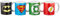 3058 - Taza Logos DC Comics Set Café (4 Tazas)