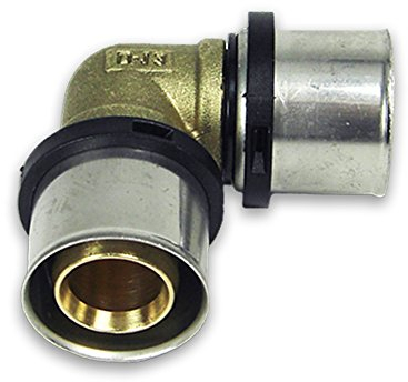 Press Winkel 90° [32x3-32x3 mm]- DVGW zertifiziert/Kontur TH