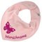 HALSTUCH mit Namen oder Text personalisiert für Baby oder Kind aus Baumwolle in Einheitsgröße Schmetterling rosa