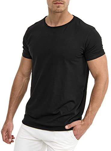 Indicode Herren Willbur Herren T-Shirt Kurzarm Shirt mit Rundhalsausschnitt, Schwarz, M