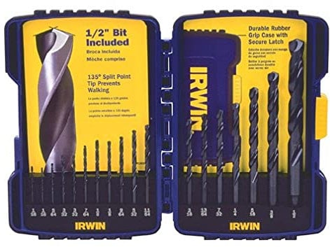Irwin Industrial Tools 314018 Black Oxide Drill Bit Set, 18-Piece