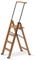 Scala 4 gradini TUSCANIA 170/4, Legno - Chiudibile - Con sistema di sicurezza - Finitura Ciliegio - Arredamenti Italia