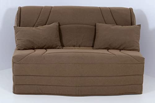 Hévéa Sélection Housse BZ 140x190 matelassée Marron Taupe