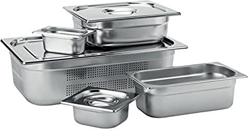 UTOPIA Edelstahl gastronorms, f70011, Edelstahl GN 1/3 Pfanne 6,5 cm tief (6er Box)