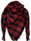 DELEY Retro Weiches Plaid Tartan Herbst Winter Schals Oversized Lange Stola Wrap Deckenschal Rot