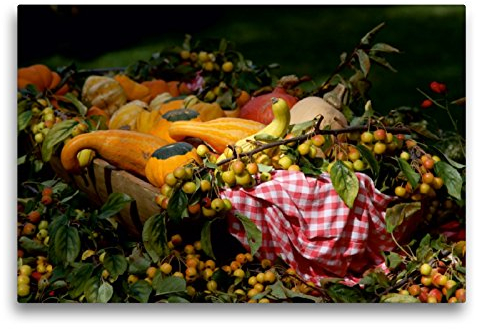 Premium Textil-Leinwand 75 x 50 cm Quer-Format Frisches Obst und Gemüse | Wandbild, HD-Bild auf Keilrahmen, Fertigbild auf hochwertigem Vlies, Leinwanddruck von SchnelleWelten