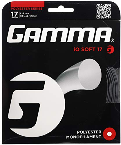 Gamma IO Soft Charcoal Saitenset 12,2m-Grau Tennissaite, 1.23