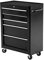 HOMCOM Carro Caja de Herramientas Taller Movil 5 Cajones 4 Ruedas Cerradura Color Negro