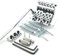 Buwico® Gitarre Double Locking Floyd Rose Tremolo System E-Gitarre Steg mit Sicherungsmutter Silber